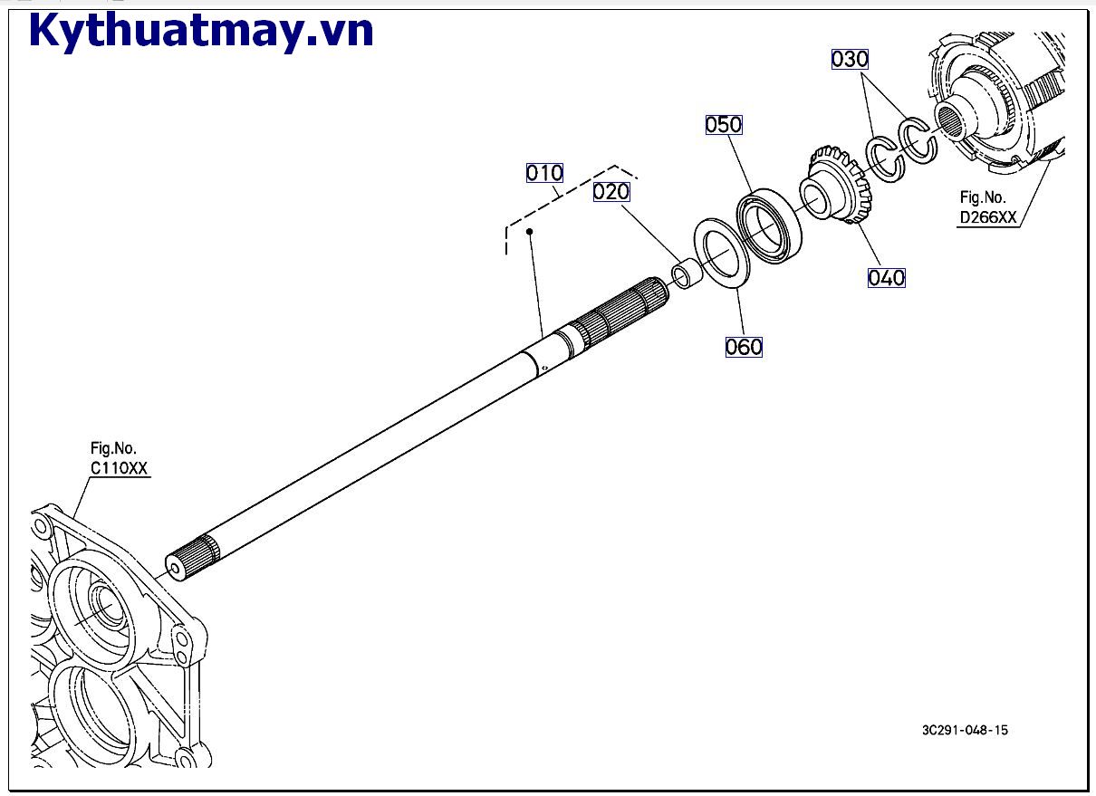 Trục chân vịt PTO ( mới) 10001 đến 49999